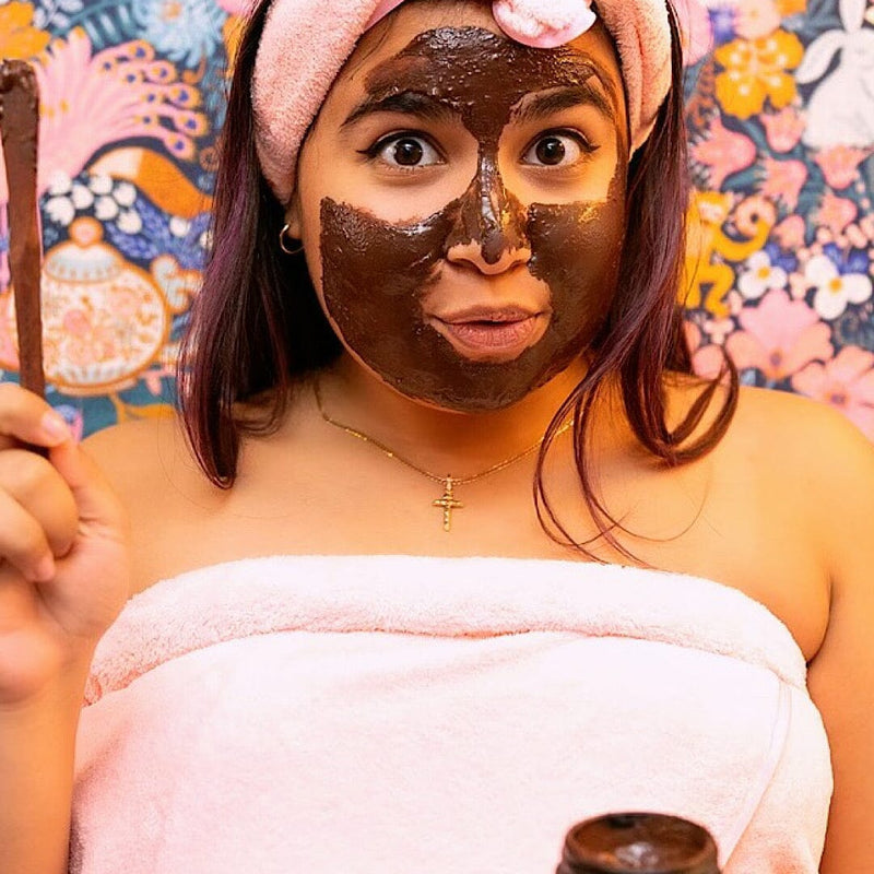 Chocolate Wine Face Mask Skin Care Masks & Peels Las Brewhas Chocolate Wine Face Mask Skin Care Masks & Peels Las Brewhas skin care acne anti aging collagen boosting self care moisturizing clay mask for the winter skin routine meant for acne prone wrinkle skin with honey red wine date night gift idea romantic for her gift made in usa 