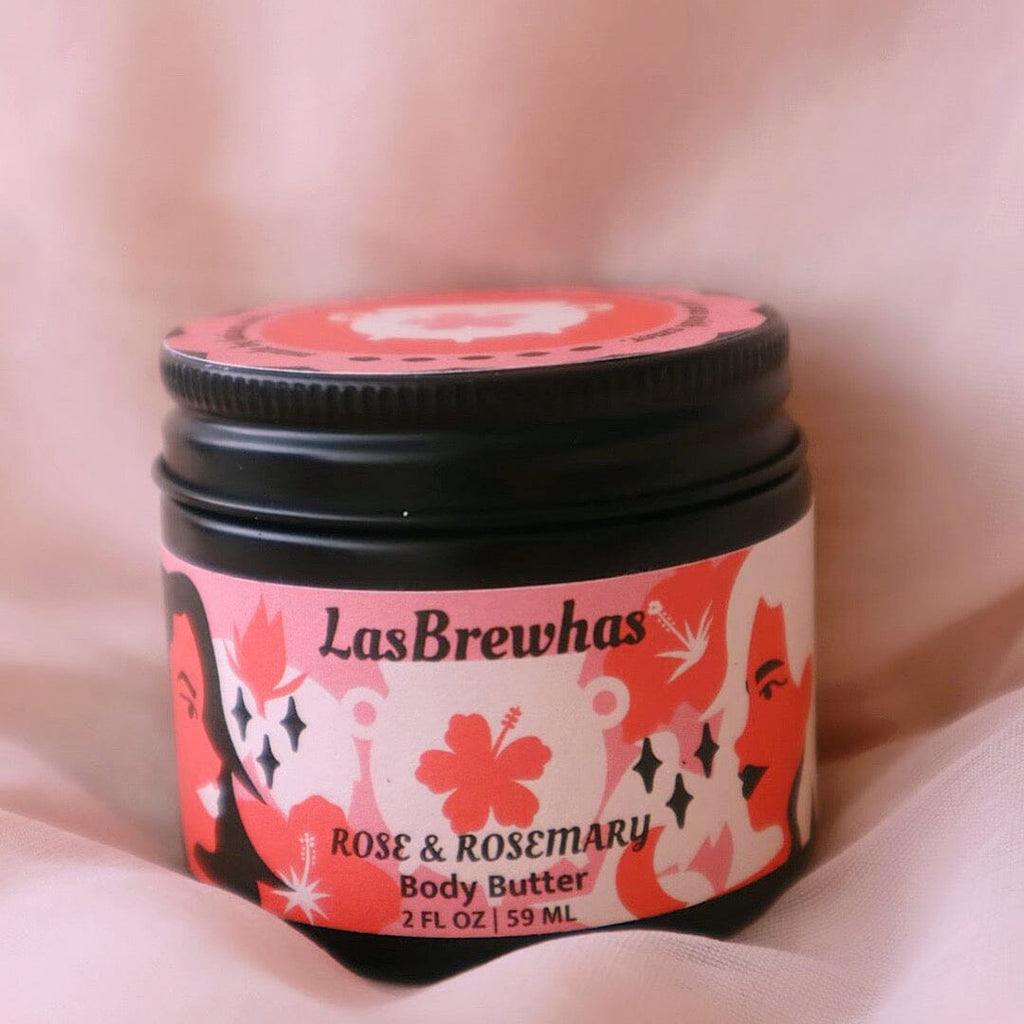 Rose and Rosemary Body Butter Lotion & Moisturizer Las Brewhas 